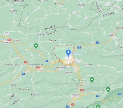 Carte delemont jura suisse